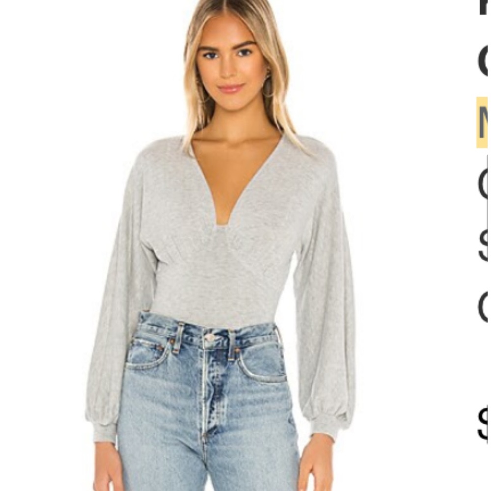 Majorelle Killian Light Grey Bodysuit Size XXS